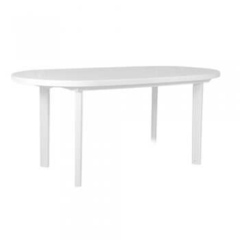 MESA OVAL BLANCA CORDOBA GARDEN LIFE 6 PERSONAS 1,70 X 0.80