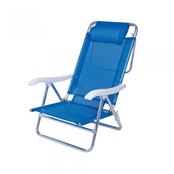 REPOSERA CAMPING ALUMINIO 7/8 COVERSOL AZUL 6 POSICIONES