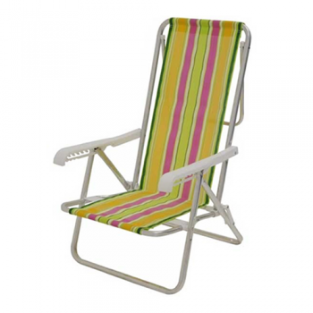 REPOSERA CAMPING ALUMINIO MOR 7/8 TELA RAFFIA 8 POSICIONES