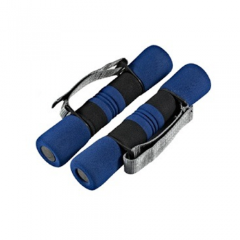 SET DE 2 PESAS DUMBBELL ICARE 2K POR PIEZA AZUL ESPUMA ACERO