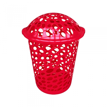 CESTO CANASTO PARA ROPA GARDEN LIFE BASQUET 45L PLASTICO COLOR ROJO