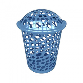 CESTO CANASTO PARA ROPA GARDEN LIFE BASQUET 45L PLASTICO COLOR CELESTE
