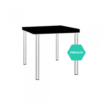 MESA PLASTICA COLOR NEGRO GARDENLIFE TIMBU PATAS DE CAÑO