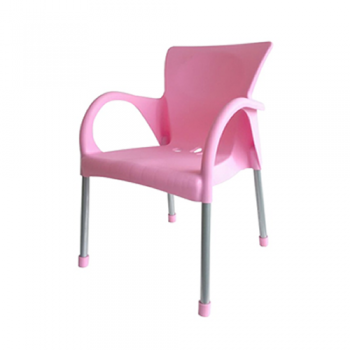 SILLA PLASTICA INFANTIL LAURY ZAFIRO ROSA PATAS DE CAÑO