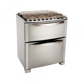 COCINA A GAS ELECTROLUX INOX 76DTX DOBLE HORNO GRILL