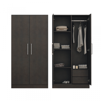 PLACARD ROPERO 2 PUERTAS PL2001 WENGUE