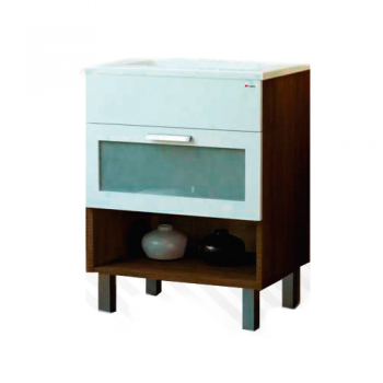 VANITORY FRANCI VA6505 LAQUEADO CON BACHA PUERTA CON VIDRIO