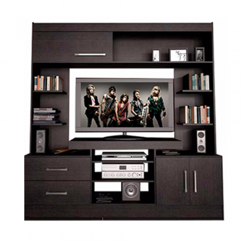 MODULO FIPLASTO LCD MO7201 MELAMINA WENGUE LIVING COMEDOR