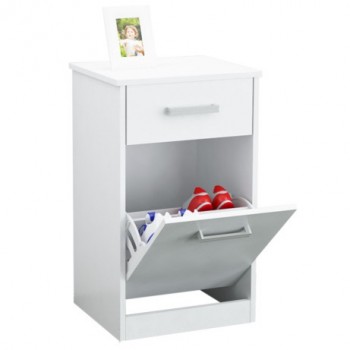 MESA DE LUZ CON BOTINERO CENTRO ESTANT MLB BLANCO