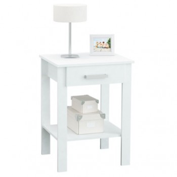 MESA DE LUZ CON ESTANTE CENTRO ESTANT MLS BLANCO