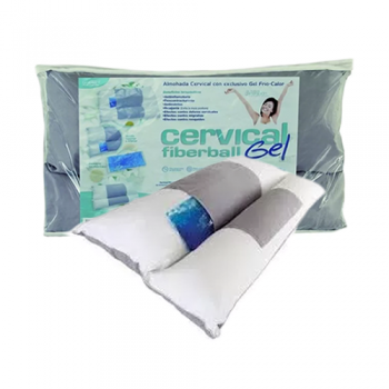 ALMOHADA FIBERBALL CERVICAL GEL FIBRA POLIESTER SILICONADA