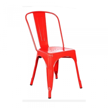SILLA DE DISEÑO METAL REFORZADO TOLIX APILABLE ROJO