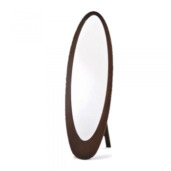 ESPEJO DE PIE OVAL GRANDE DORMITORIO 1.50 MADERA CAPUCHINO