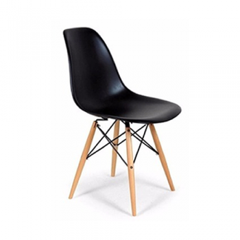 SILLA EAMES MONOCASCO NEGRO
