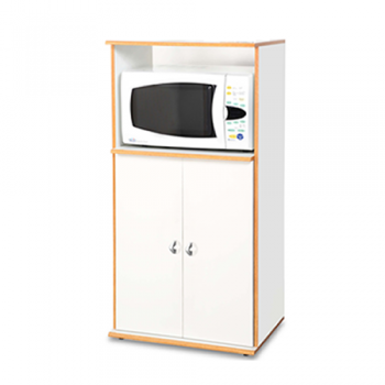 GABINETE RACK COCINA MICROONDAS PLATINUM 3046 BLANCO ROBLE