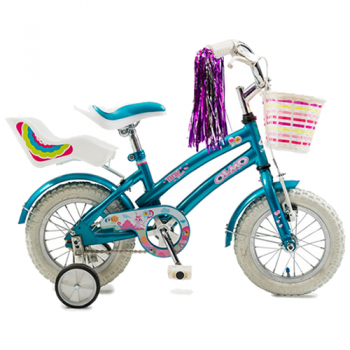 RODADO 12 OLMO BICICLETA INFANTIL TINY PETS COLOR CELESTE