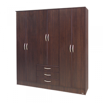 PLACARD PLATINUM 1006 6 PUERTAS TABACO MELAMINA