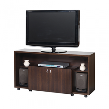 MESA DE TV RACK PLATINUM 2604 MELAMINA TABACO