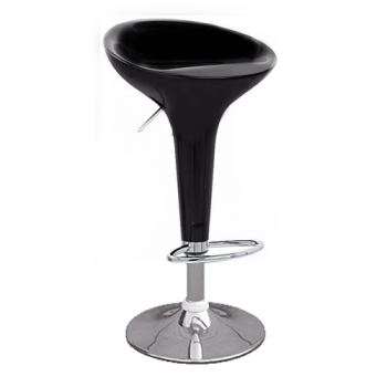 BANQUETA DE PIE ACERO CON ALTURA REGULABLE NEGRO