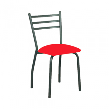 SILLA CAÑO PINTADO ALUMINIO SIDAL ANTONELLA ROJO