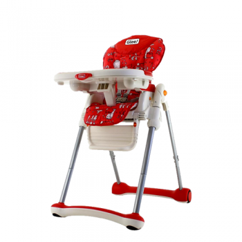 SILLA ALTA DE COMER GLEE A660D MILO PLEGABLE 3 EN 1 ROJO