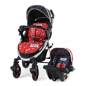 COCHE PASEO TRAVEL SYSTEM GLEE A59TSC MILO LOCKETT ROJO NEGRO