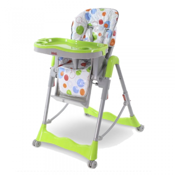 SILLA COMER BEBE BEBESIT SNACK 6670A PLEGABLE GRIS VERDE