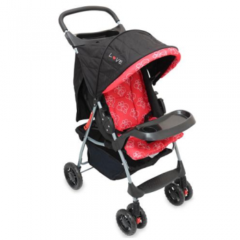 COCHE RIDER LOVE 220 BEBE PLEGABLE ROJO POSICIONES MULTIPLES