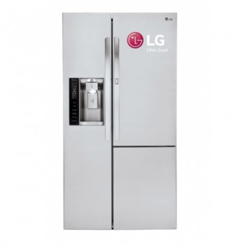 HELADERA SIDE BY SIDE LG GS74SDS 690LTS ACERO SMART INVERTER