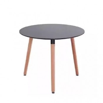 MESA REDONDA EAMES NEGRA 80CM MADERA HAYA