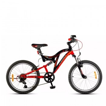 RODADO 20 AURORA AR26J2020 DSX DOBLE SUSPENSION ROJO NEGRO