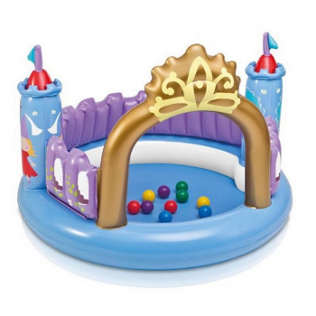 PELOTERO CASTILLO INFLABLE INTEX VINILO UNICORNIO