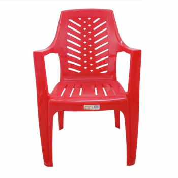 SILLA PLASTICA GARDEN LIFE MARBELLA APOYA BRAZOS ROJA