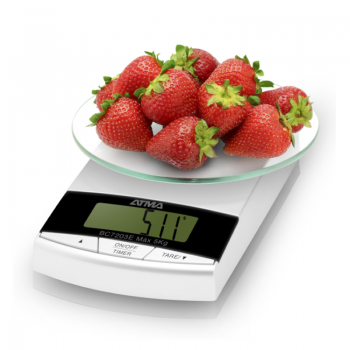 BALANZA DE COCINA ATMA BC7203N CON SUPERFICIE DE VIDRIO TEMPLADO