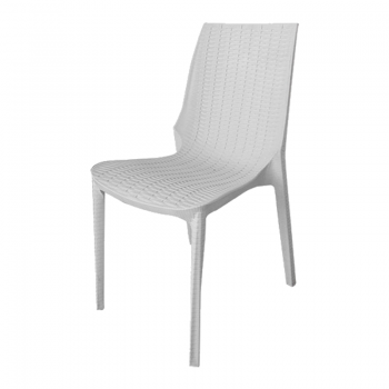 SILLA HARMONY SIMIL RATAN PVC BLANCO