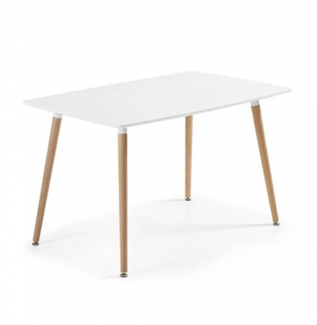MESA RECTANGULAR EAMES 120CM MADERA BLANCA POLIPROPILENO