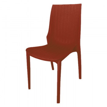 SILLA HARMONY SIMIL RATAN PVC CORAL