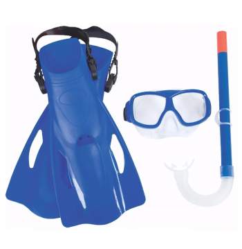 KIT DE BUCEO LIBRE BESTWAY 25019 TUBO DE BUCEO GAFAS ALETAS