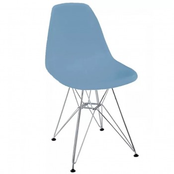 SILLA EAMES MONOCASCO CELESTE METALICA