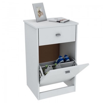 MESA DE LUZ CON BOTINERO CENTRO ESTANT MLB BLANCO