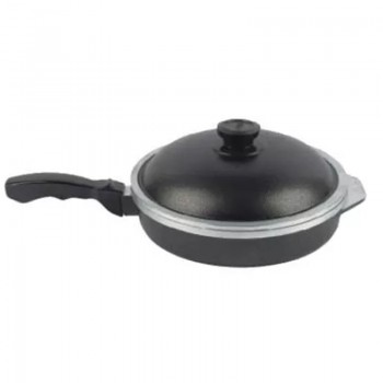 SARTEN HORNO CON MANGO Y TAPA BRONCE TEFLON B5000T