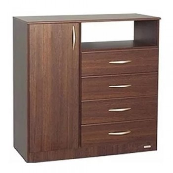 CHIFFONIER PLATINUM 921 TABACO 4 CAJONES 1 PUERTA