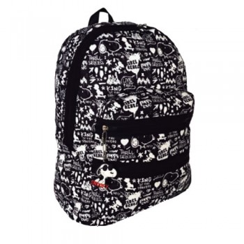 MOCHILA SNOOPY BACK TO SCHOOL SNP5309 DOBLE CIERRE