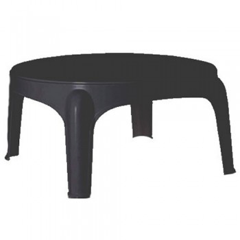 MESA DE PLASTICO CIRCULAR GARDENLIFE PUKET NEGRA