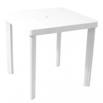 MESA DE PLASTICO CUADRADA BLANCA GARDEN LIFE BORNEO