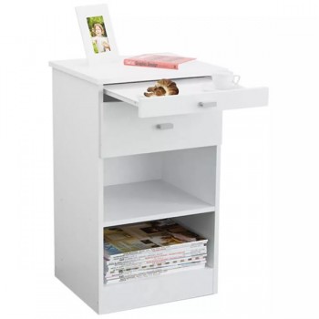 MESA DE LUZ CON DESAYUNADOR CENTRO ESTANT MLDBL BLANCO