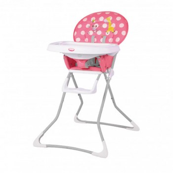 SILLA DE COMER PLEGABLE BEBE LOVE 654 ROSA