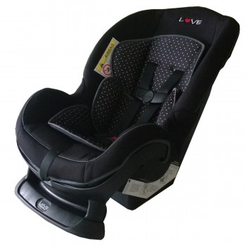 BUTACA PARA AUTO SILLA BEBE NIÑO LOVE 2026 NEGRO PUNTOS BLANCOS