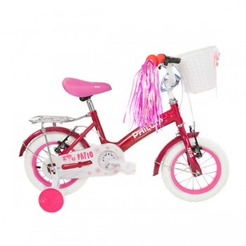 BICICLETA DE NIÑA RODADO 12 PHILCO ROSA