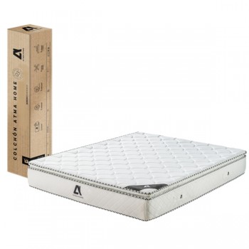 COLCHÓN DE RESORTES QUEEN SIZE ATMA HOME 160X200 EN CAJA